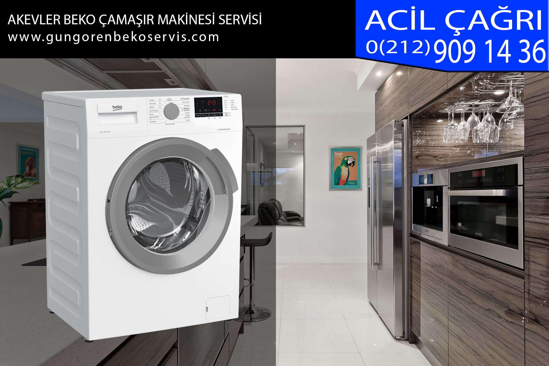 akevler beko çamaşır makinesi servisi