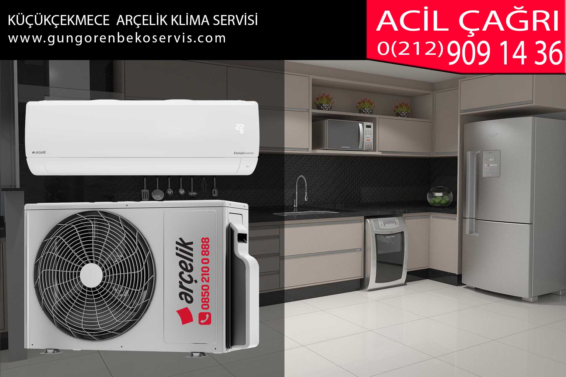 küçükçekmece arçelik klima servisi