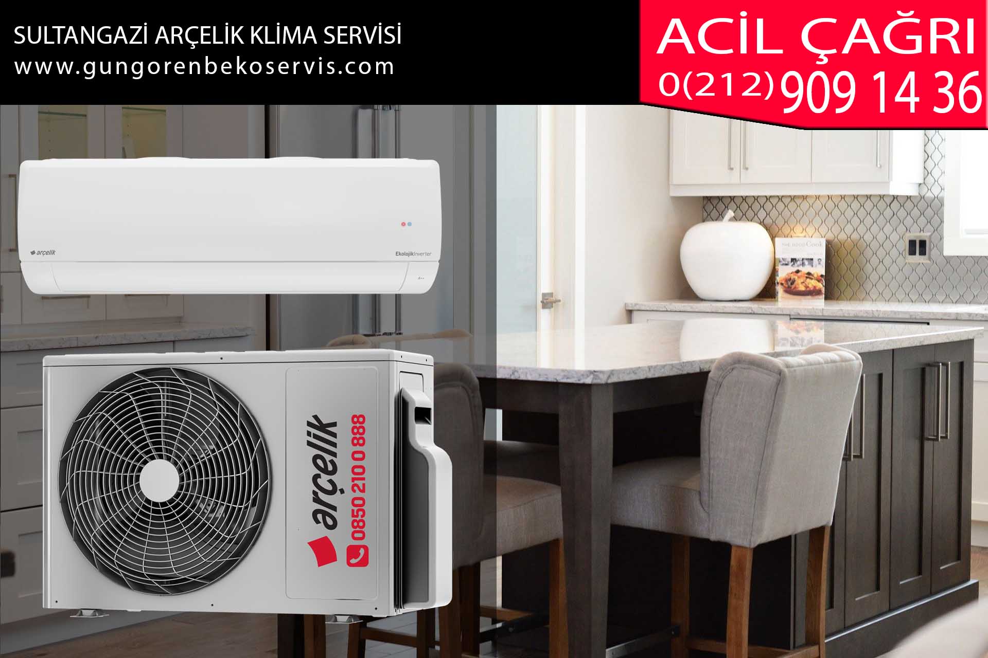 sultangazi arçelik klima servisi