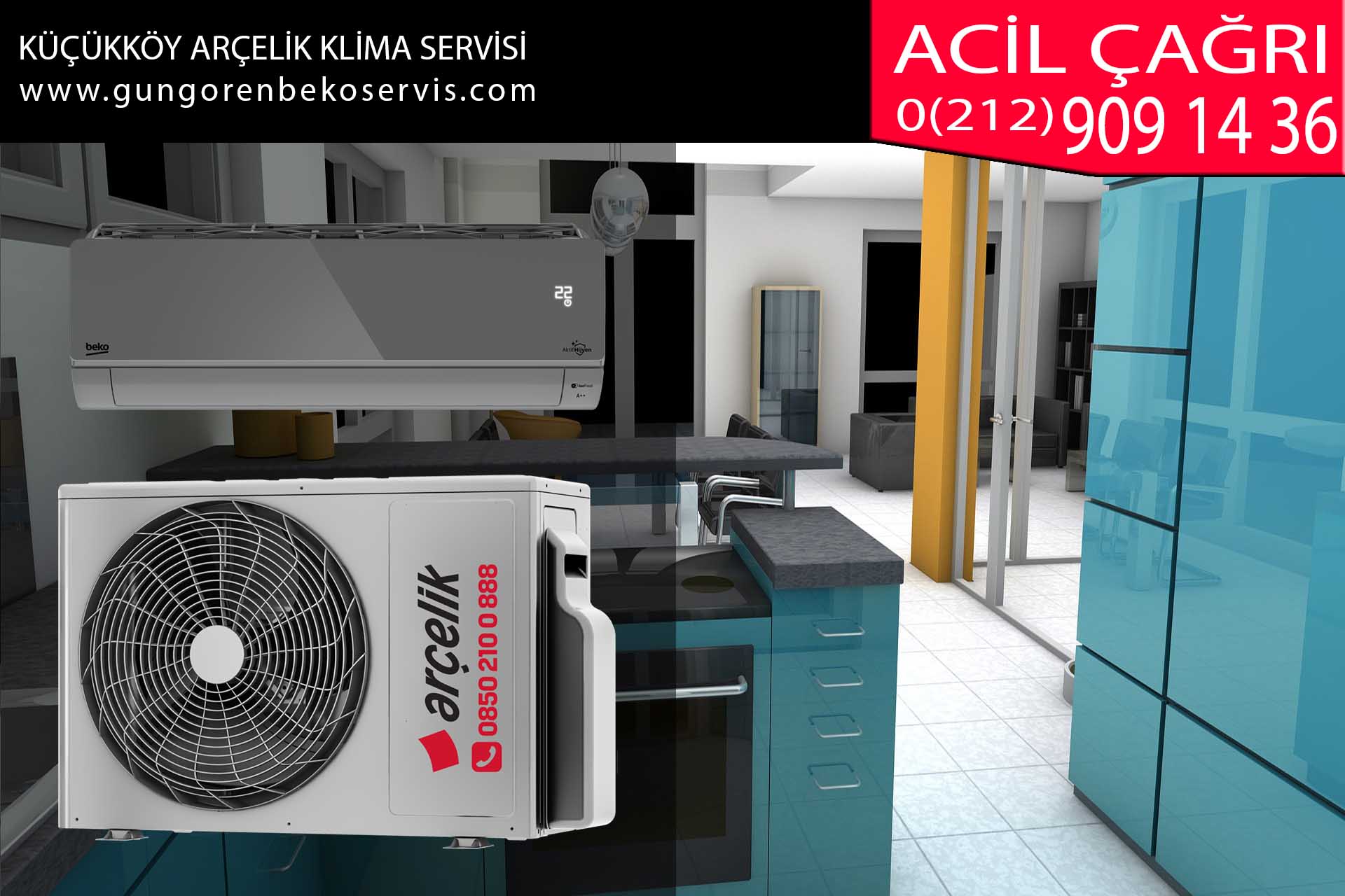 küçükköy arçelik klima servisi